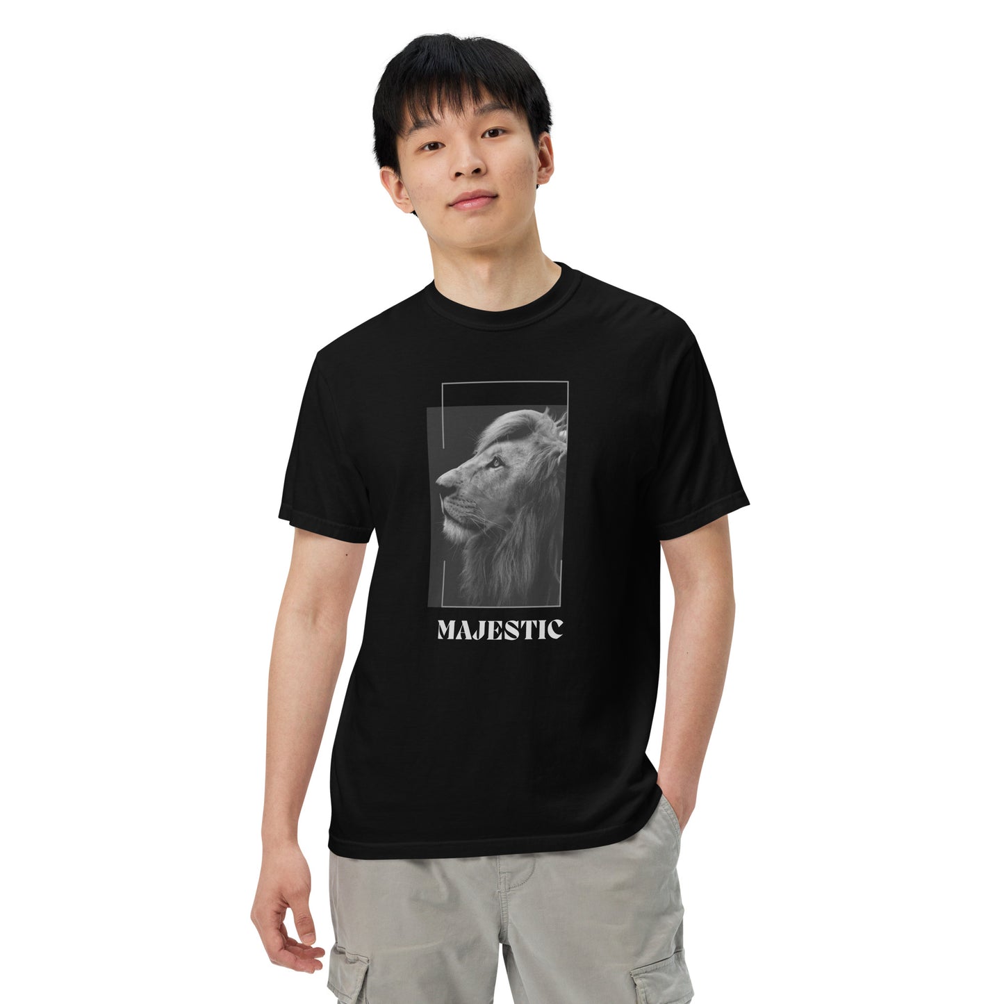Men’s garment-dyed heavyweight t-shirt || Majestic