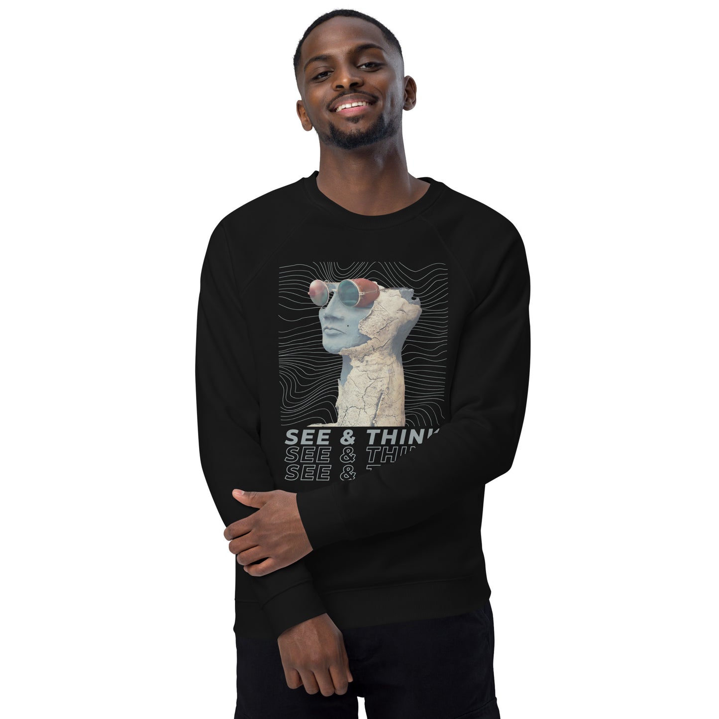 Men organic raglan sweatshirt