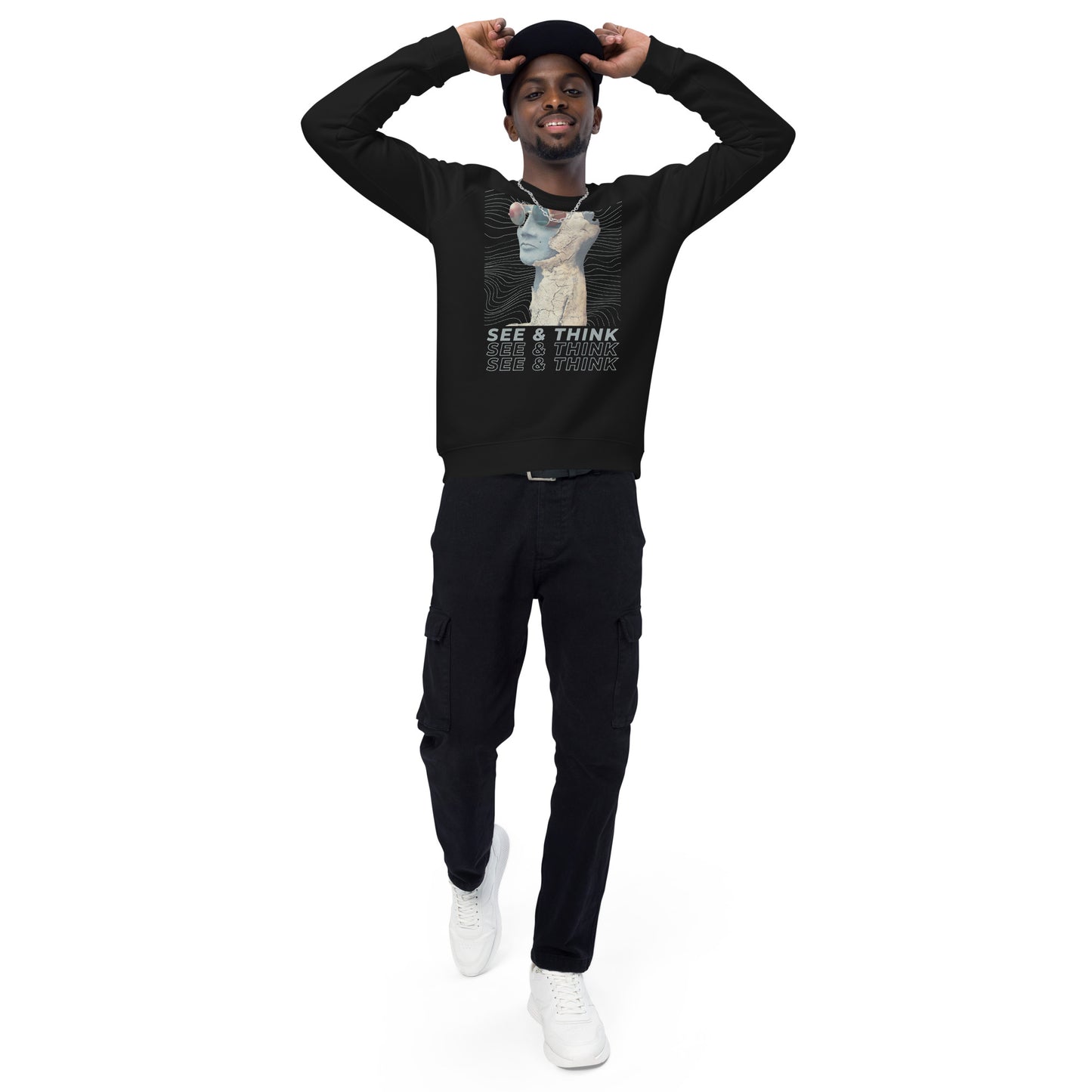 Men organic raglan sweatshirt