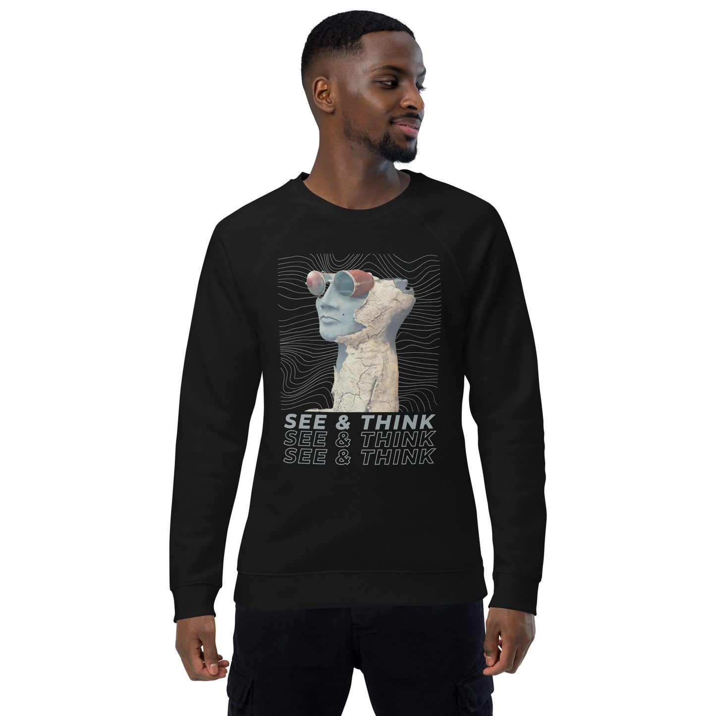 Men organic raglan sweatshirt