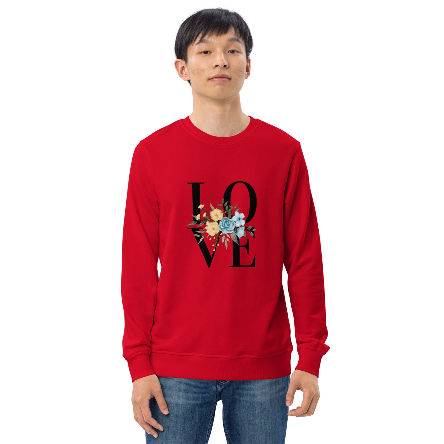 Unisex organic sweatshirt || Love