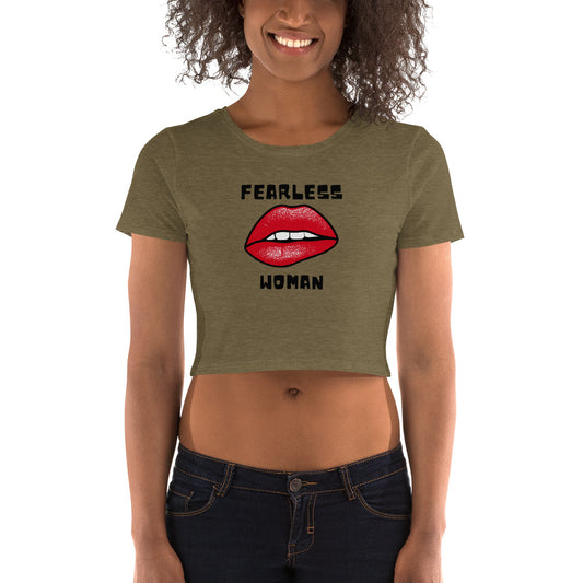 Women’s Crop Tee || Red lips